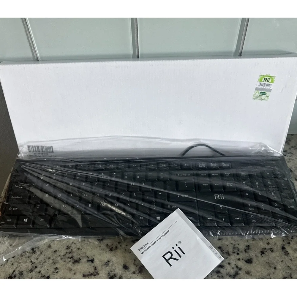 New Rii RK907 Ultra-Slim Compact USB Wired Keyboard for Mac and RK907-1Pcs
